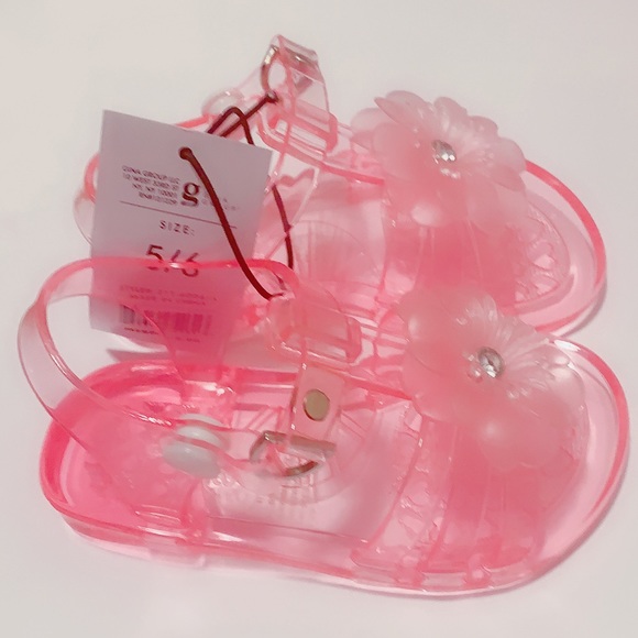 Light pink jelly sandals with flower 🌸 - Picture 4 of 5